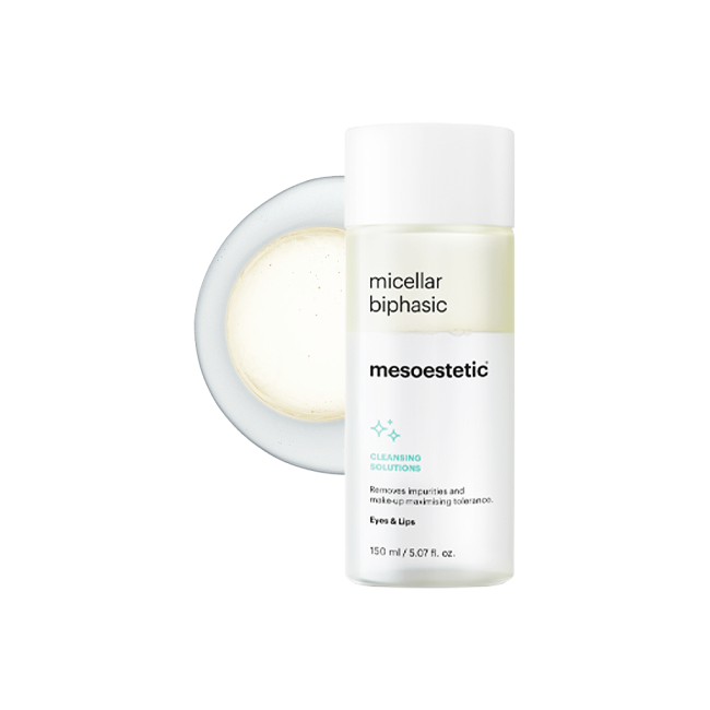 Micellar biphasic biphasic makeup remover